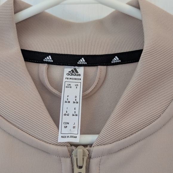 Adidas Women's Jacket 3 Stripes Classic Beige Size Small - Picture 4 of 11